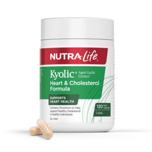 (PRE ORDER) Nutra Life Kyolic® Aged Garlic Extract Heart & Cholesterol Formula 60/120 Capsules shelf life 2yrs